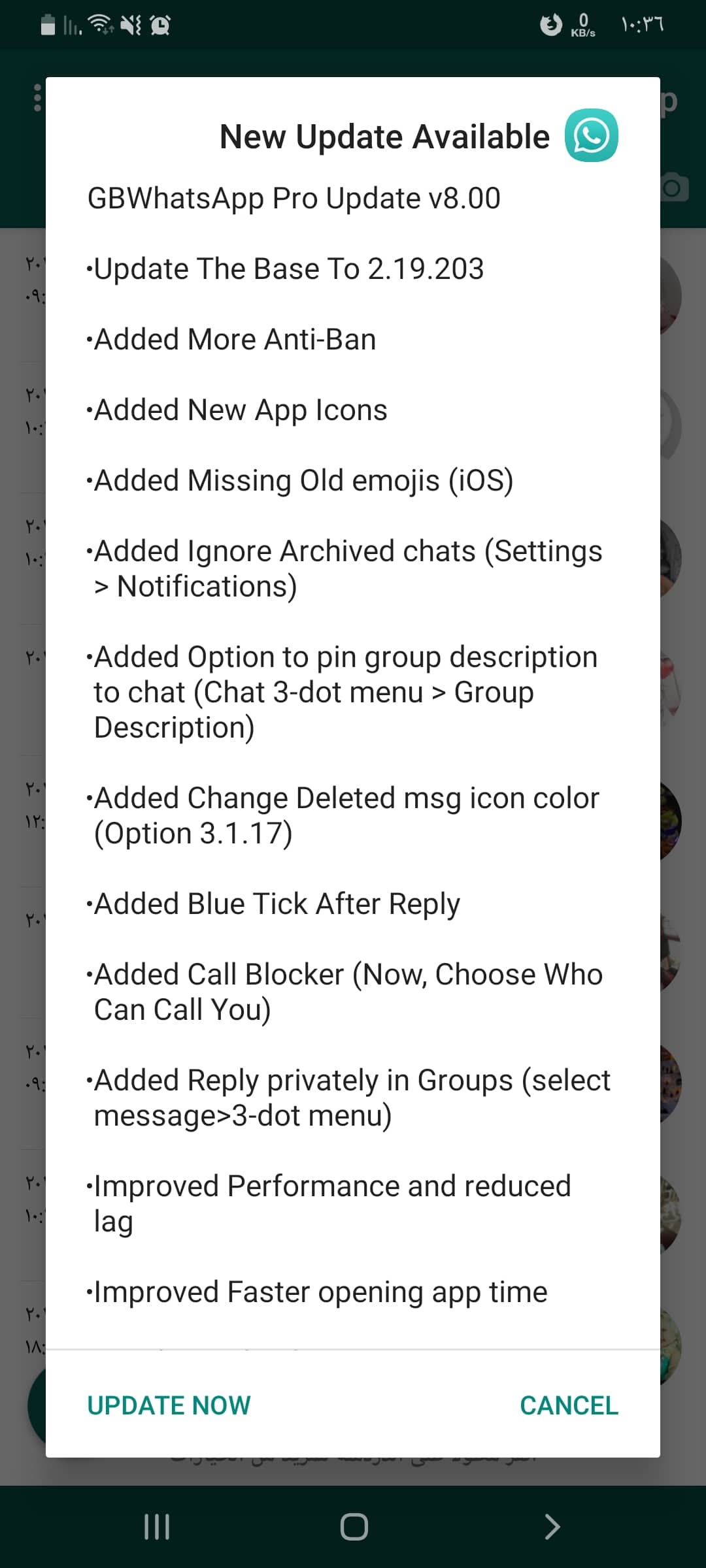 GB WhatsApp update